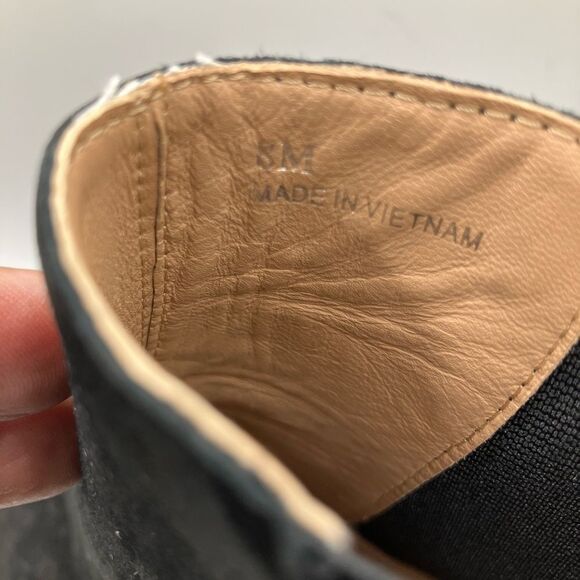 LINEA Paolo Black Suede Womens Ankle Boots with Suede Heel Sz 8 -Gently Used - Picture 4 of 10